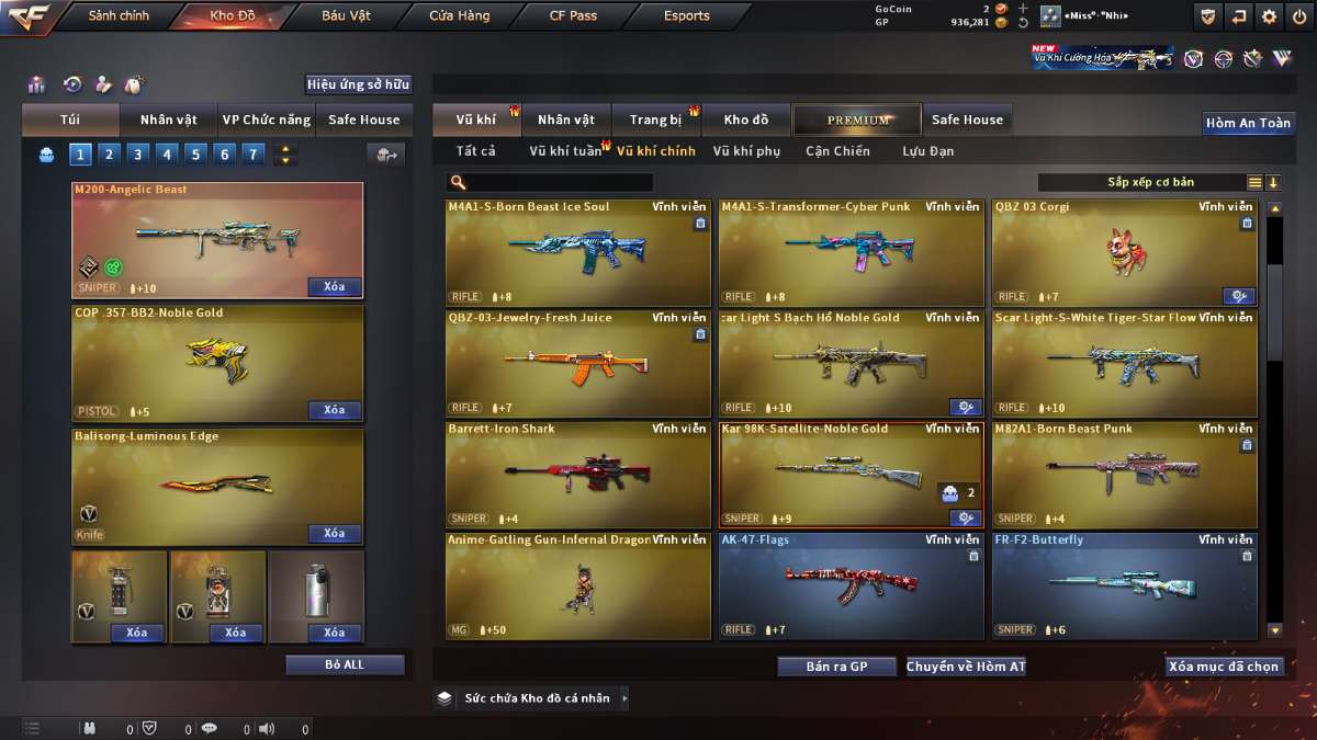 shop acc cf uy tin gia re